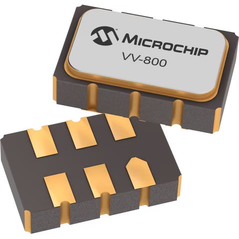 Microchip Technology-VV-800-EAE-KAAN-50M0000000 Gesteuerter Oszillator Oscillator VCXO 50MHz ±20ppm (Stability) 15pF CMOS 55% 3.3V 6-Pin LDFN SMD T/R