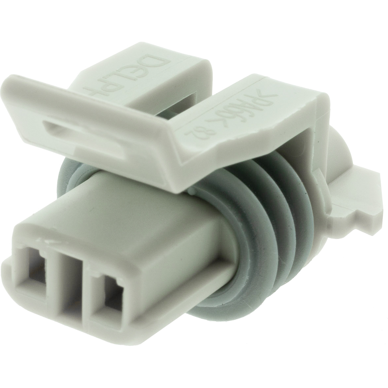 Delphi-12052644-B Gaine de câblage de raccordement discret Conn Housing RCP 2 POS Crimp ST Cable Mount Light Gray