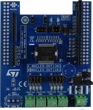 STMicroelectronics-X-NUCLEO-OUT13A1 Energiemanagement, Entwicklungsplatinen und -kits ISO808-1 Current Limit Switch Expansion Board
