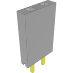 Conn Socket Strip SKT 2 POS Solder ST Thru-Hole Bulk