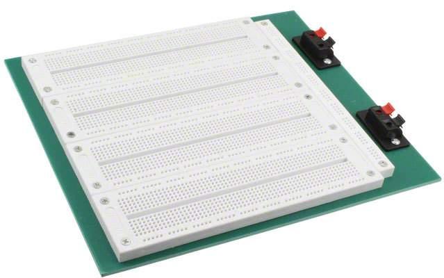 Bud Industries-BB-32622 null Plate mounted breadboard-4 Terminal Strip, Tie-point 2800 , 9 Distribution Strips, Tie-point 1000, 2 Switches
