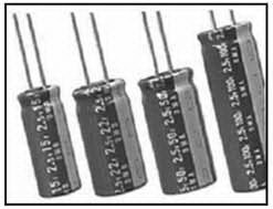 NIC Components-NEDL106M2.5V12.5X25F Doppio strato elettrico del condensatore - Supercondensatori Cap Supercap 10F 2.5V 20% (12.5 X 25mm) Radial Cylindrical 5mm 5000uA 0.2 Ohm 1000h 70°C