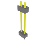 Conn Board Stacker HDR 2 POS 2.54mm Solder ST Top Entry Thru-Hole Bulk