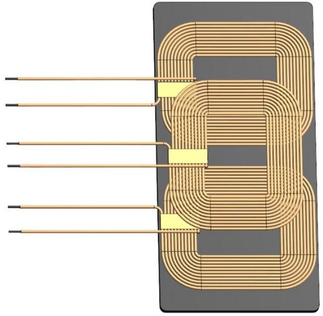 Abracon-AWCCA-TX1005545-F002 Wireless Charging Coils Wireless Charging Coil Transmitter 12.5uH/12.5uH/11.5uH 10% 100KHz <0.075OhmDCR 90Q-Factor Through Hole
