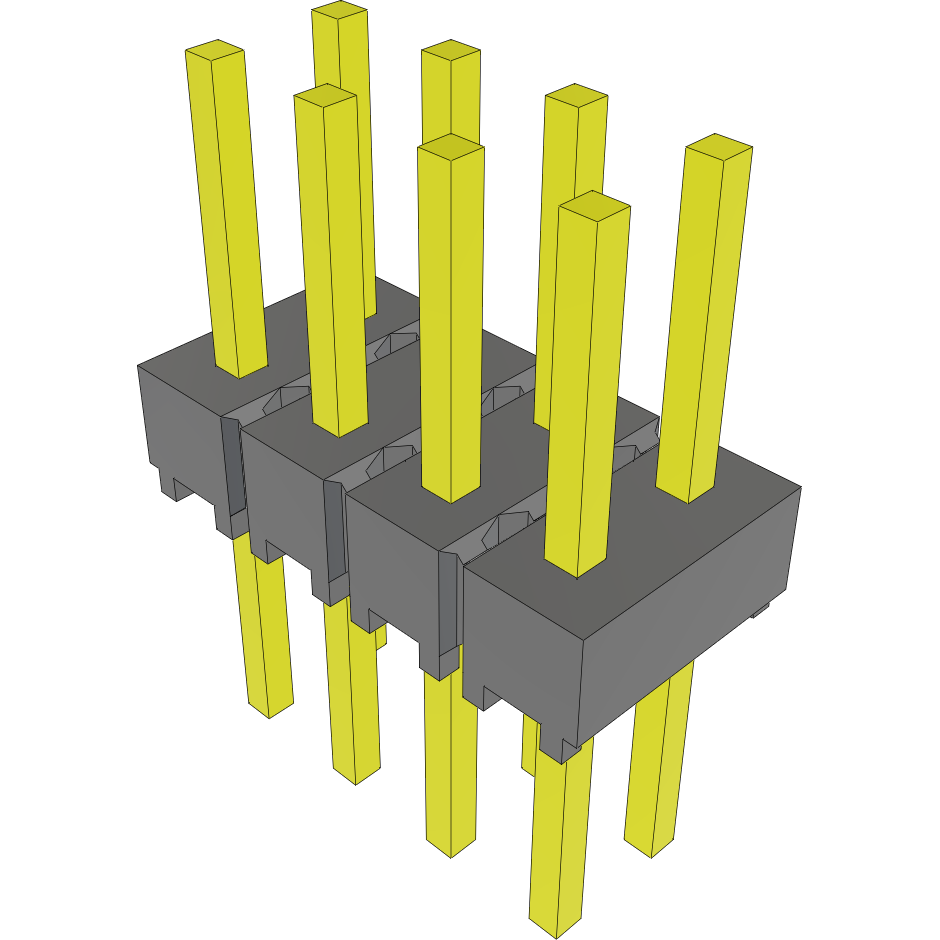 Samtec-MTSW-104-08-T-D-220 Steckverbinderleisten und Leiterplattenbuchsen Conn Unshrouded Header HDR 8 POS 2.54mm Solder ST Top Entry Thru-Hole Bulk