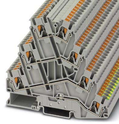 PHOENIX CONTACT-PT 2.5-PE/3L Connector Terminal Blocks Conn Motor Terminal Block 7 POS Push-In Spring T DIN Rail 20A