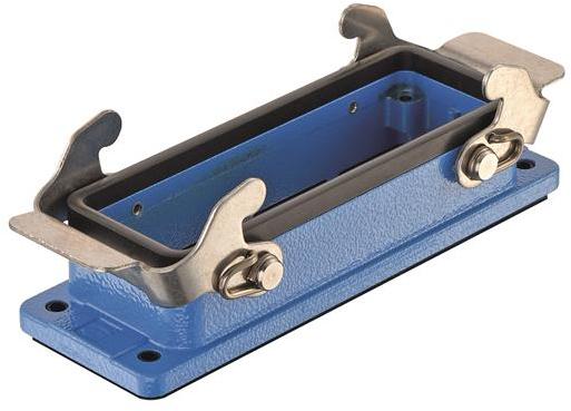 HARTING-09360241301 Adaptateurs pour manchons thermorétractables Bulkhead Mount Housing 180° 24B Shell Size Powder Zinc Die Cast Double Lock Han®