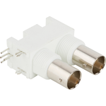 Conn Dual Port BNC 0Hz to 4GHz 75Ohm Solder RA Thru-Hole RCP/RCP Gold