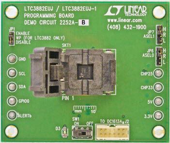 Analog Devices-DC2252A-B Energiemanagement, Entwicklungsplatinen und -kits LTC3882EUJ-1 DC to DC Controller 0.5V to 5.25V Output Demonstration Circuit