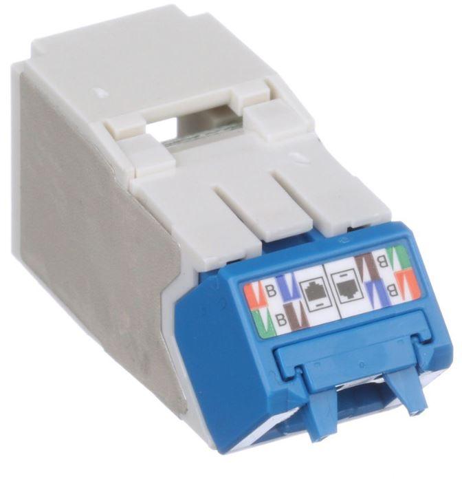 Panduit-CJUD6X88TGIW Connector Telephone and Telecom Conn Modular Jack F 8 POS ST Cable Mount 8 Terminal 1 Port Cat 6a Individual