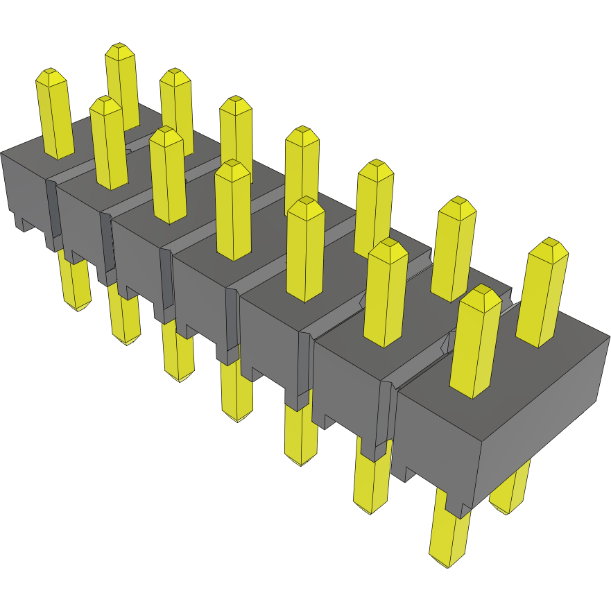 Samtec-TSW-107-05-T-D Cabezales del conector y receptáculos PCB Conn Unshrouded Header HDR 14 POS 2.54mm Solder ST Top Entry Thru-Hole Bulk