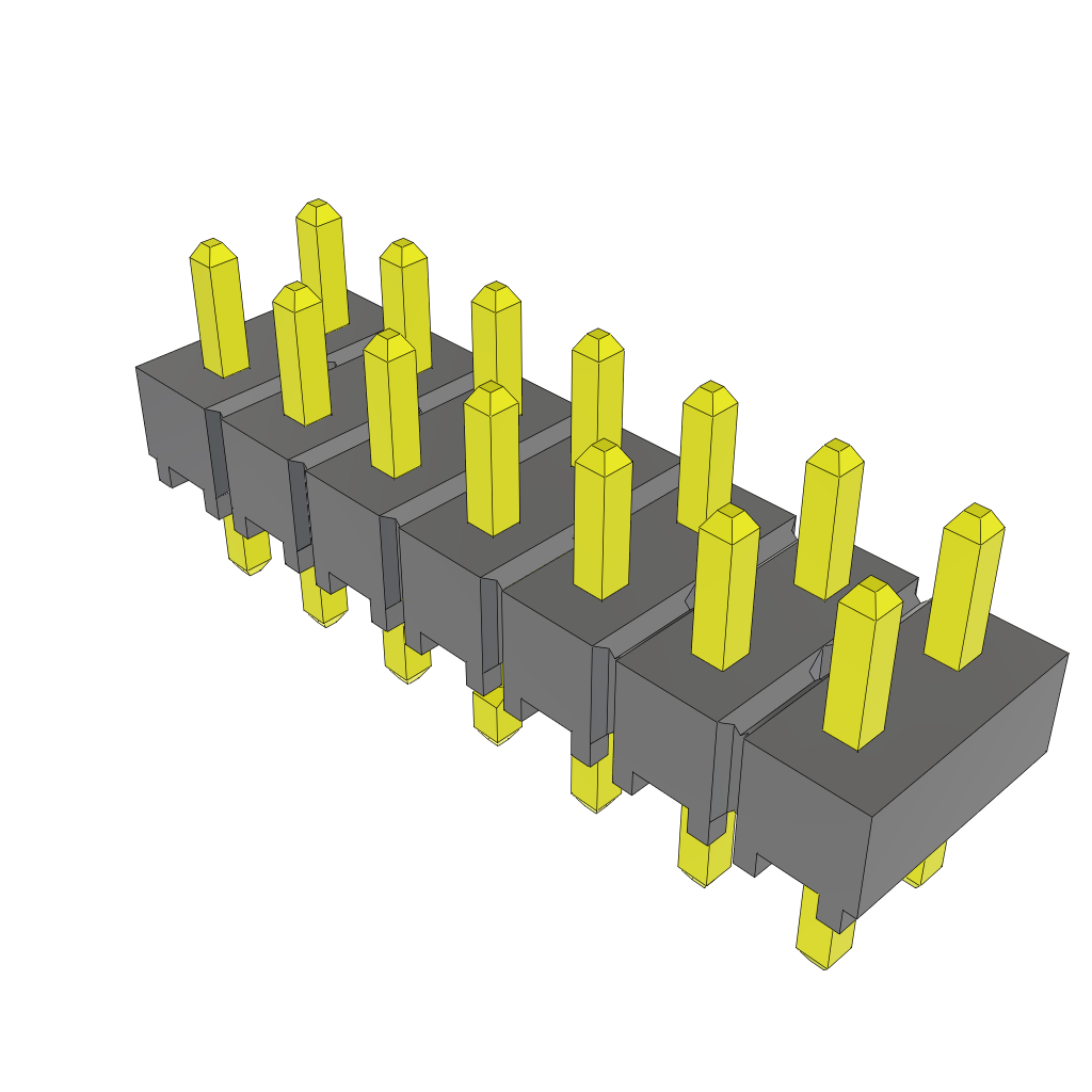 Samtec-TSW-107-06-G-D-LL Steckverbinderleisten und Leiterplattenbuchsen Conn Unshrouded Header HDR 14 POS 2.54mm Solder ST Top Entry Thru-Hole Bulk