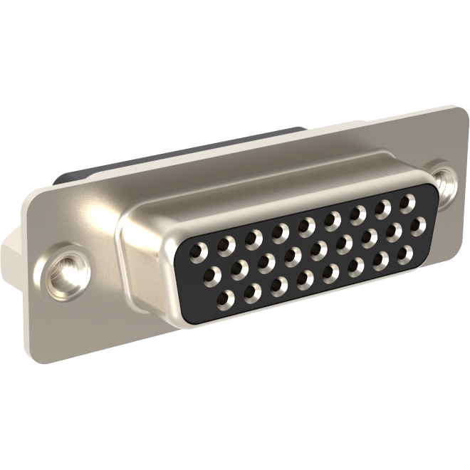 Amphenol Communications Solutions-L177HRAH26S D-超小型连接器 Conn D-Sub SKT 26 POS 1.14mm Crimp ST Cable Mount 26 Terminal 1 Port Tray