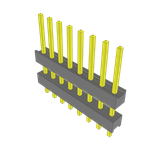 Conn Board Stacker HDR 8 POS 2.54mm Solder ST Top Entry Thru-Hole Bulk