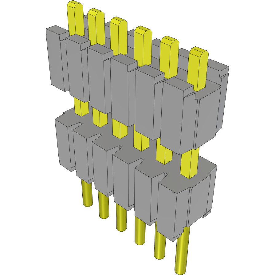 Samtec-DWM-06-52-G-S-270 Steckverbinderleisten und Leiterplattenbuchsen Conn Board Stacker HDR 6 POS 1.27mm Solder ST Thru-Hole Layer