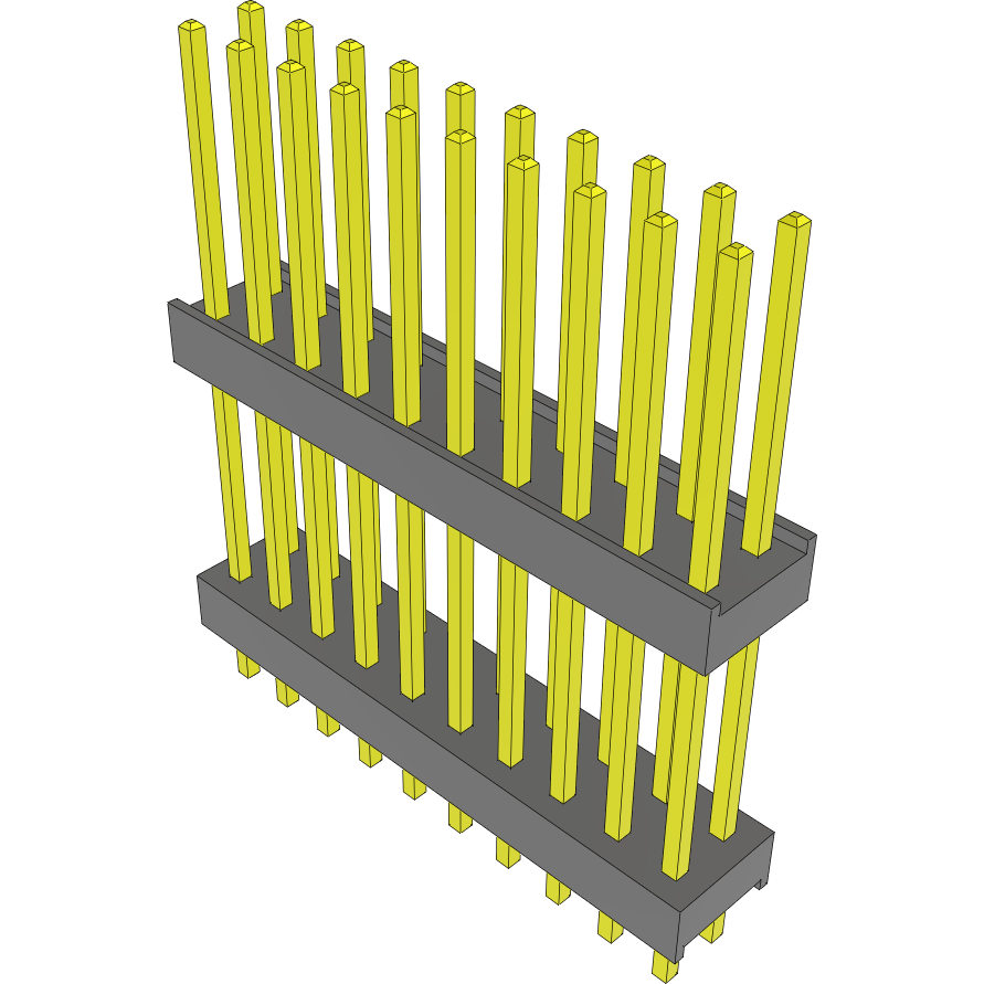 Samtec-DW-10-20-T-D-600 Cabezales del conector y receptáculos PCB Conn Board Stacker HDR 20 POS 2.54mm Solder ST Top Entry Thru-Hole Bulk