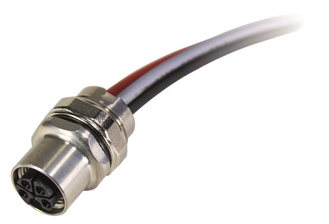 HARTING Technology Group-21035962516 Cable Assembly AC Power Cable Assembly AC Power 0.3m M12 Circular 4 POS F 16AWG