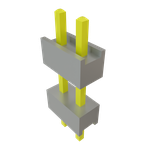 Conn Board Stacker HDR 2 POS 2.54mm Solder ST Top Entry Thru-Hole Bulk