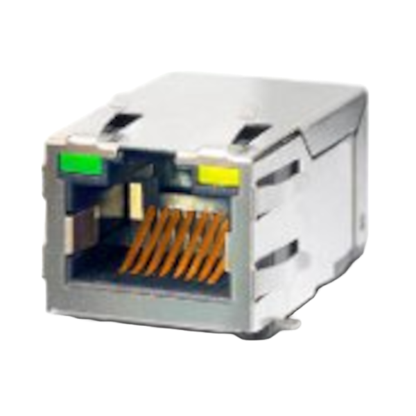Pulse Electronics Corporation-J3026G21DNL Telecomunicaciones y teléfono del conector Conn RJ-45 F 8 POS 1.02mm Solder RA SMD 12 Terminal 1 Port Tray