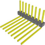 Conn Unshrouded Header HDR 8 POS 2.54mm Solder RA Side Entry Thru-Hole Bulk