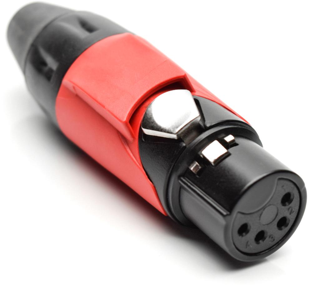 Amphenol-AX4FB2M-AU Steckverbinder für Audio und Video Conn XLR Connector F 4 POS Solder Cup ST Cable Mount 4 Terminal 1 Port Box