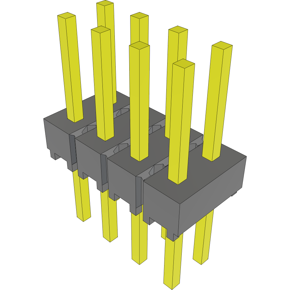 Samtec-MTSW-104-08-T-D-235 Steckverbinderleisten und Leiterplattenbuchsen Conn Unshrouded Header HDR 8 POS 2.54mm Solder ST Top Entry Thru-Hole Bulk