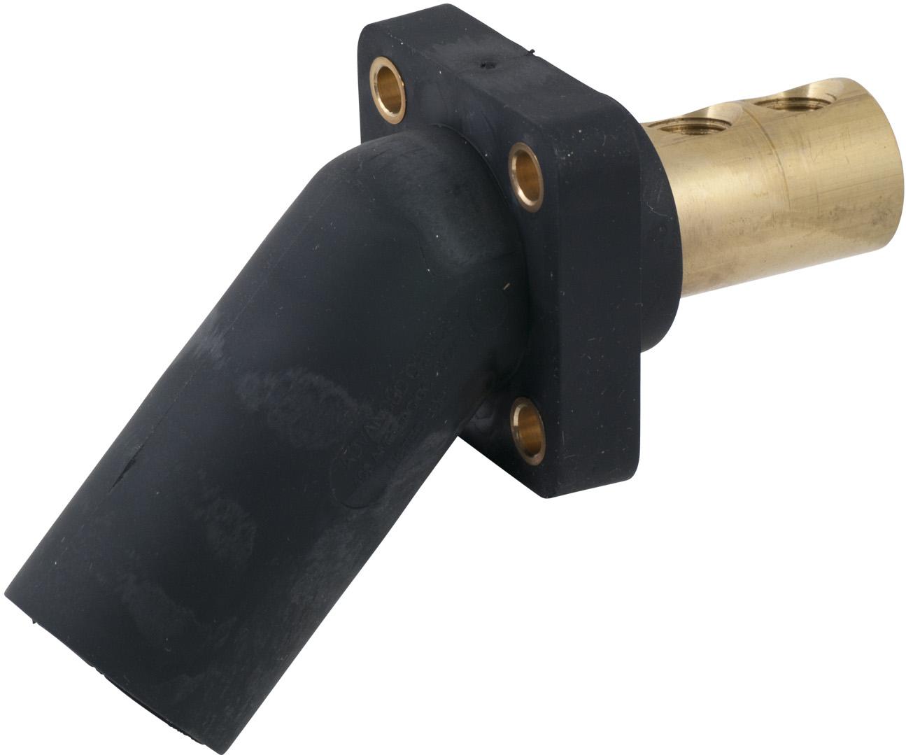 Marinco-CLS45MRB-A Steckverbinder CLS 45 Degree Inlet Panel Mount (400A / 600V) Double Set Screw Male - Black (A)