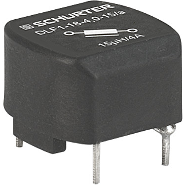 SCHURTER-DLF-28-0004 Inductor de plomo Linear Choke Wirewound 500uH 15% 1.5A 0.27Ohm DCR Pin Box
