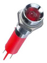 Apem Components-Q6R1CXXB12E Panel Mount Indicators LED Panel Mount Indicator Uni-Color Blue 1200mcd 2-Pin