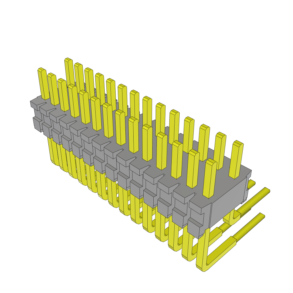 Samtec-TMS-114-02-T-D-RA Steckverbinderleisten und Leiterplattenbuchsen Conn Unshrouded Header HDR 28 POS 1.27mm Solder RA Side Entry Thru-Hole Tube