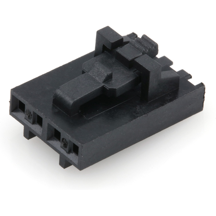 Molex-50-57-9404 Connector Discrete Wire Housing Conn Housing RCP 4 POS 2.54mm Crimp ST Cable Mount Black SL Bag