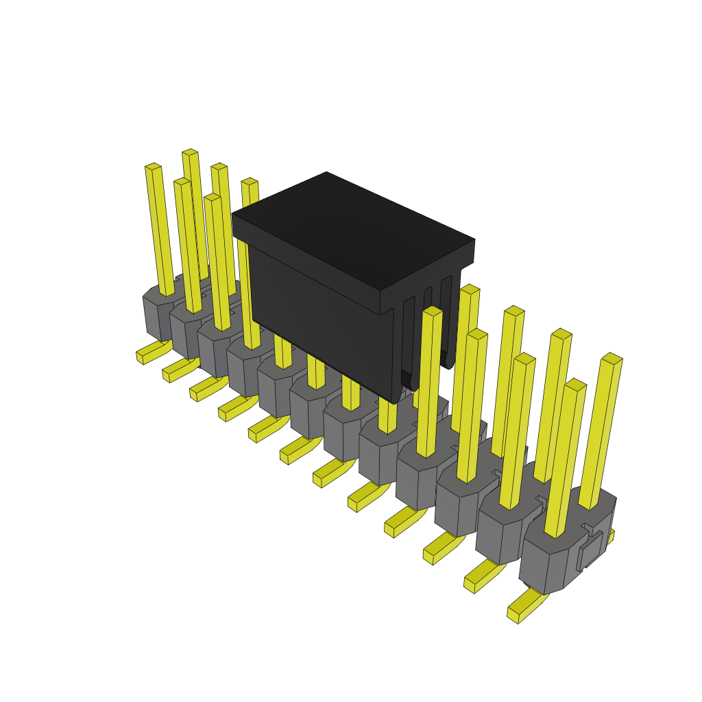 Samtec-TSM-112-02-F-DV-A-P-TR Piastre connettori e prese PCB Conn Unshrouded Header HDR 24 POS 2.54mm Solder ST Top Entry SMD T/R