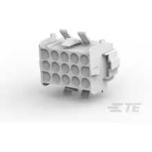TE Connectivity-770057-1 Carcaza de cables discretos de conector Conn Housing RCP 15 POS 6.35mm Crimp ST Panel Mount White Package
