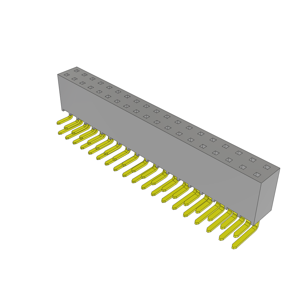 Samtec-SSW-119-02-F-D-RA Steckverbinderleisten und Leiterplattenbuchsen Conn Socket Strip SKT 38 POS 2.54mm Solder RA Side Entry Thru-Hole Layer