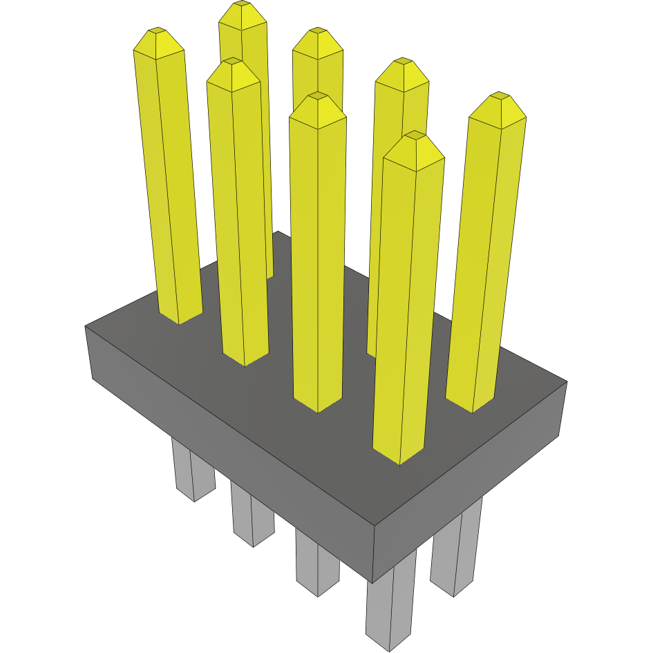 Samtec-FTS-104-04-L-D Steckverbinderleisten und Leiterplattenbuchsen Conn Unshrouded Header HDR 8 POS 1.27mm Solder ST Top Entry Thru-Hole Layer