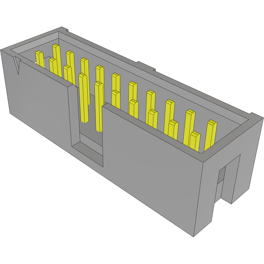 Samtec-HTSS-110-01-F-D Connector Headers and PCB Receptacles Conn Shrouded Header (4 Sides) HDR 20 POS 2.54mm Solder ST Top Entry Thru-Hole Bulk