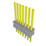 Conn Unshrouded Header HDR 7 POS 1.27mm Solder ST Top Entry Thru-Hole Bulk