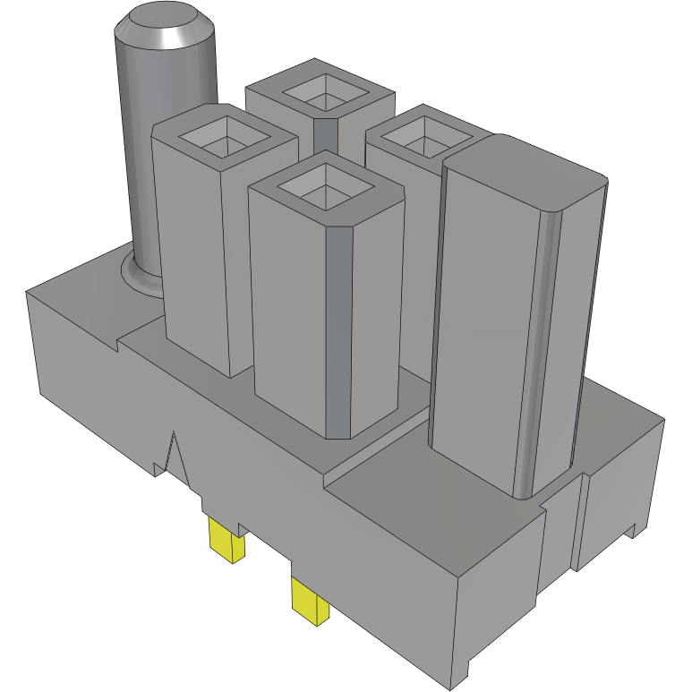 Samtec-IPBS-102-01-T-D-GP Embases de raccordement et réceptacles PCB Conn Isolated Power Socket SKT 4Power POS 4.19mm Solder ST Top Entry Thru-Hole Power Mate® Tube