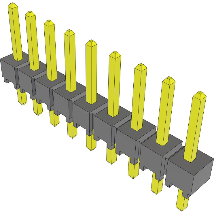 Samtec-HTSW-109-23-G-S Steckverbinderleisten und Leiterplattenbuchsen Conn Unshrouded Header HDR 9 POS 2.54mm Solder ST Top Entry Thru-Hole Bulk