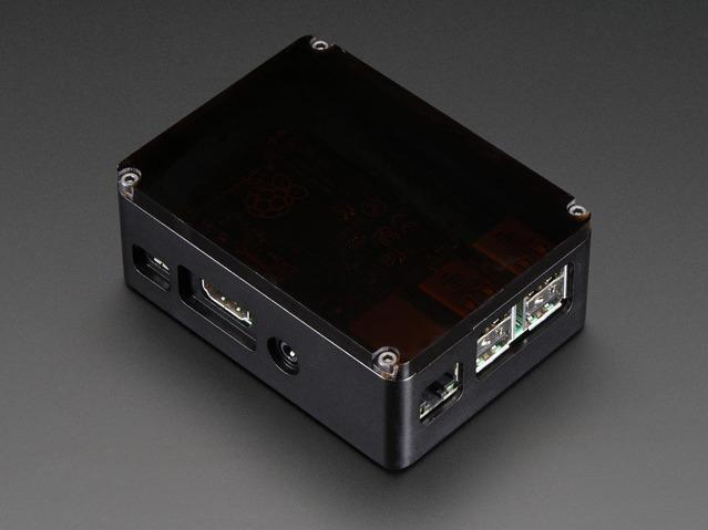 Adafruit Industries-2347 Smoke/Black Crystal/Aluminum Wall Mount Electronic Enclosure