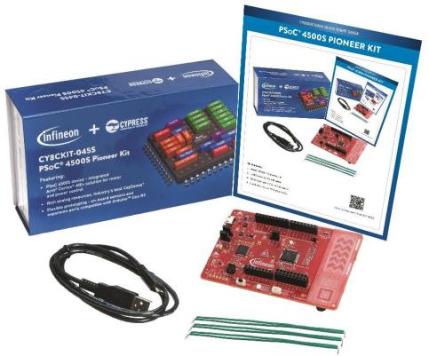 Infineon Technologies AG-CY8CKIT-045S Eingebettete Systementwicklungsboards und -kits CY8C4548AZI-S485 Microcontroller Pioneer Kit Flash Win