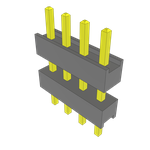 Conn Board Stacker HDR 4 POS 2.54mm Solder ST Thru-Hole Bulk