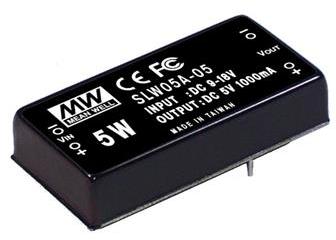 MEAN WELL-SLW05A-05 DC to DC Converter and Switching Regulator Module Module DC-DC 1-OUT 5V 1A 5W 4-Pin