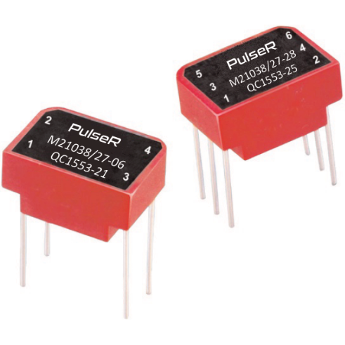 iNRCORE, LLC-Q1553-25 Impulswandler Pulse Transformer 1CT:1.5CT 100Vrms 0.9Ohm Prim. DCR 2.5Ohm Sec. DCR 6 Terminal Pin Thru-Hole