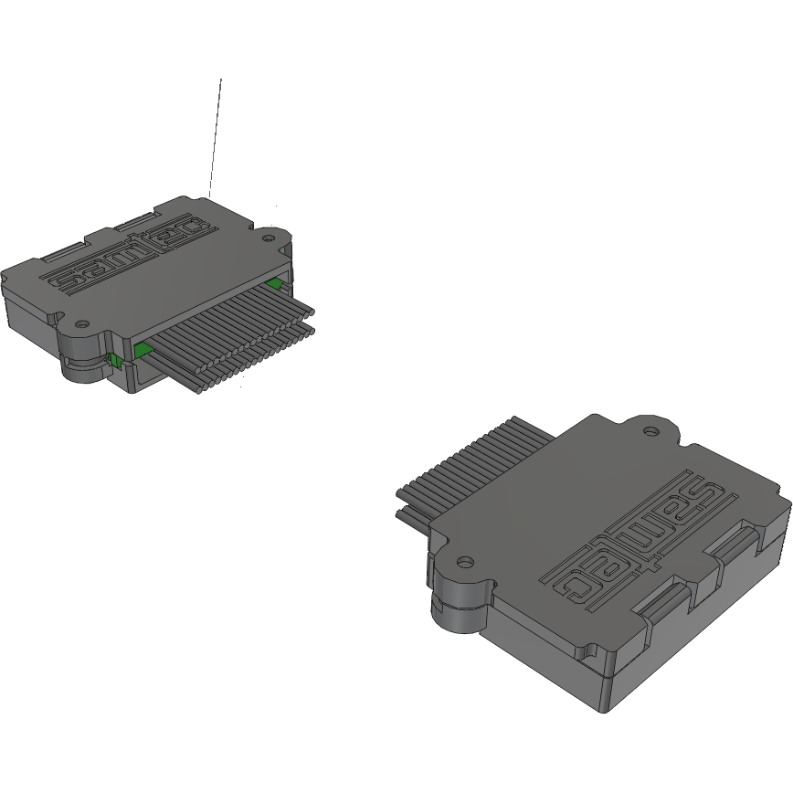 Samtec-EQCD-020-03.75-TBL-SBR-1 Kabelbaugruppen Koaxial Cable Assembly Coax Micro Ribbon 0.1m 38AWG Micro High Speed Terminal to Micro High Speed Socket F-M Q STRIP® Bag