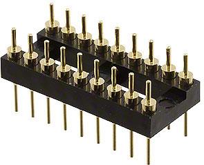 CnC Tech, LLC-220-1-18-003 Enchufe del conector Conn DIP Adapter HDR 18 POS 2.54mm Solder ST Thru-Hole