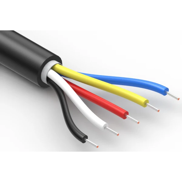 Tensility International-30-01669 Kabel, Mehrleiter Round Cable 5Conductors 28AWG 5.25mm 300V Black Polyvinyl Chloride
