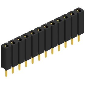 Fischer Elektronik-BL 1/12/G Steckverbinderleisten und Leiterplattenbuchsen Conn Socket Strip SKT 12 POS 2.54mm Solder ST Thru-Hole