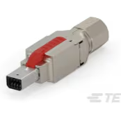 TE Connectivity-2350310-2 Connector Telephone and Telecom Conn Mini I/O PL 8 POS 1.27mm ST Cable Mount 8 Terminal 1 Port Cat 6a Carton