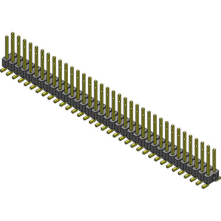 Samtec-TSM-135-02-S-DV Piastre connettori e prese PCB Conn Unshrouded Header HDR 70 POS 2.54mm Solder ST Top Entry SMD Tube